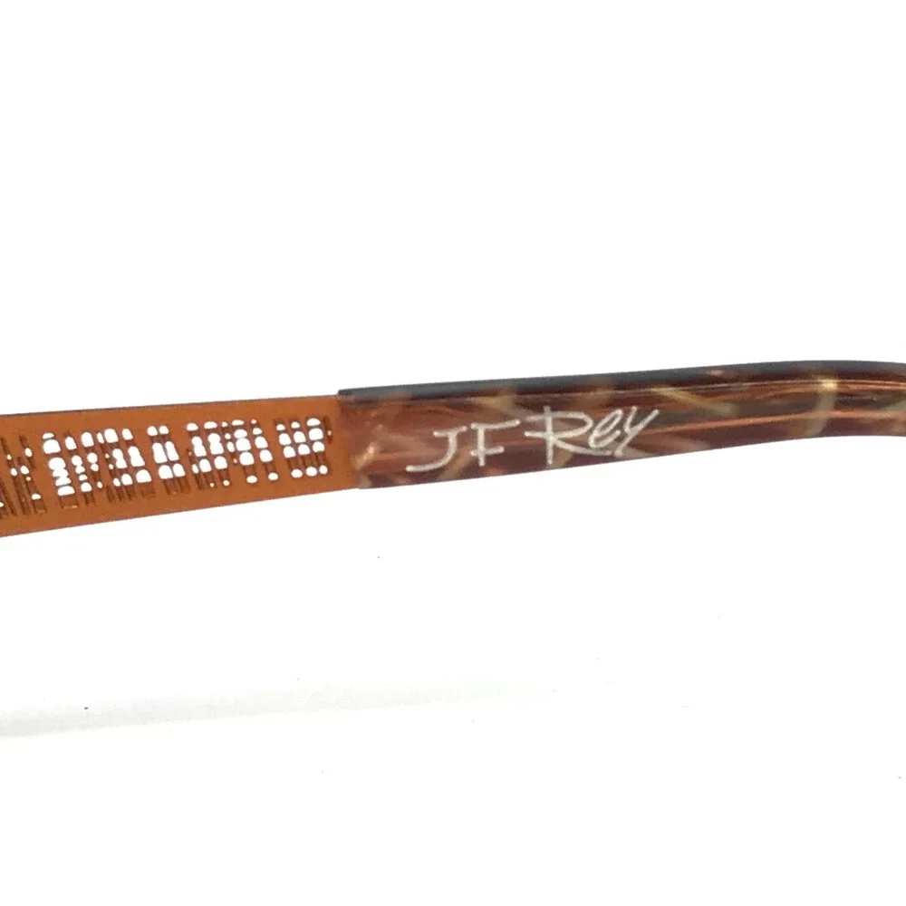J.F. Rey Eyeglasses Frames JF2590 9560 Matte Brown Orange Half Rim 54-15-145
